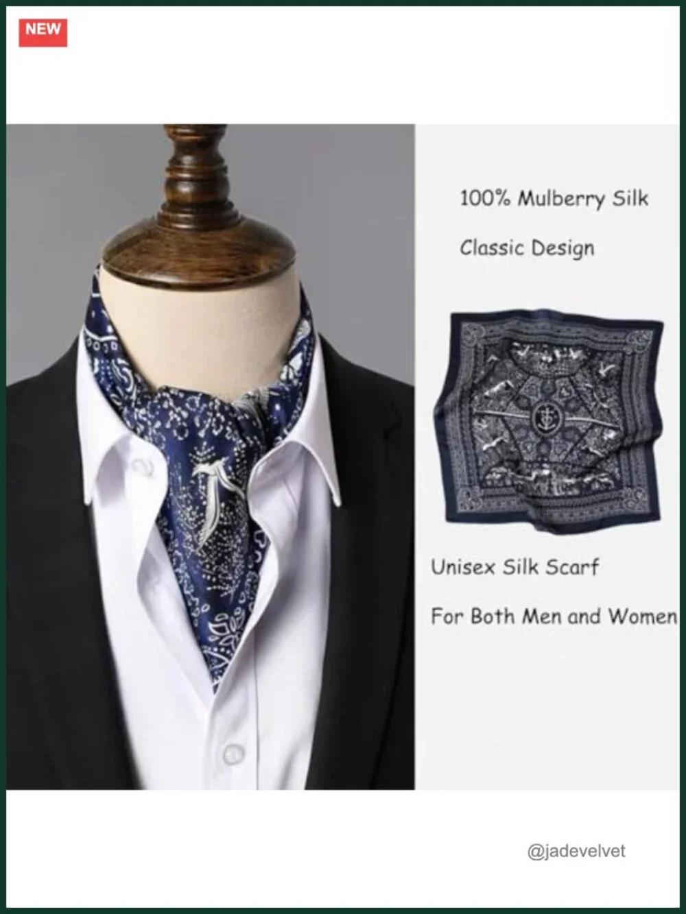 100% Pure Mulberry Silk Square Scarf 21x21 Digital Printed Neckerchief
